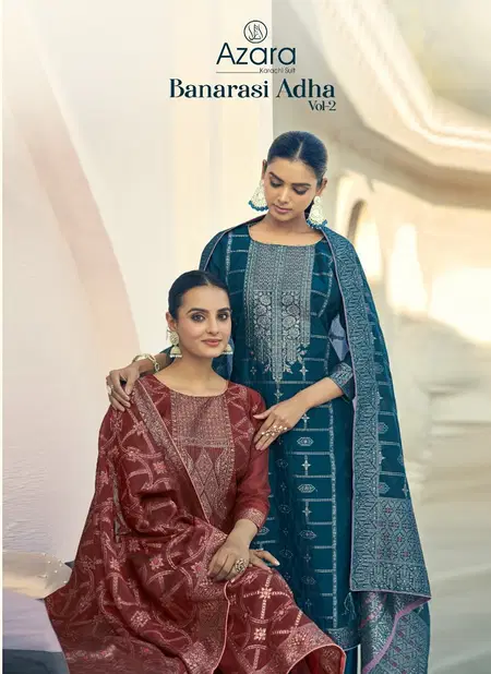 Banarasi Adha Vol 2 By Radhika Azara Cotton Dress Material Wholesale Online Catalog