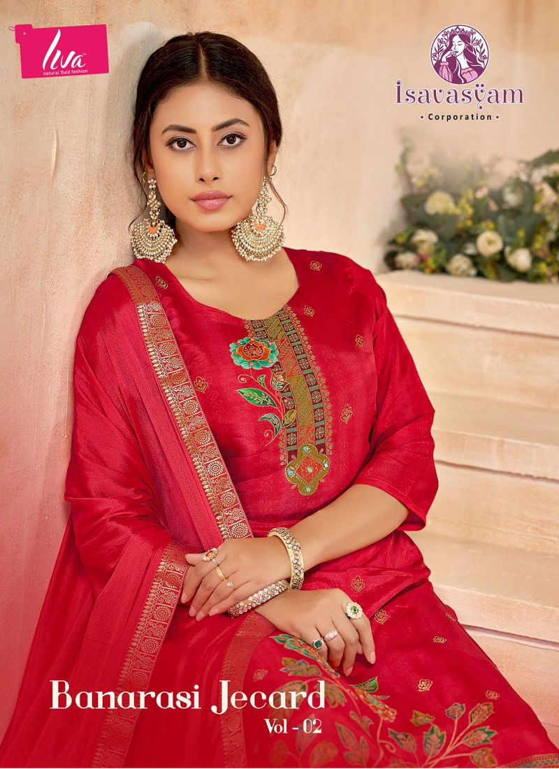 Banarasi Jecard Vol 2 By Isavasyam Designer Readymade Suits Orders In India Catalog