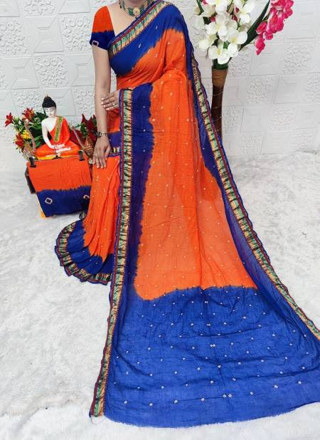 Bandhani Chiffon Printed Saree at Rs.300/Piece in bhavnagar offer by Meera  saree