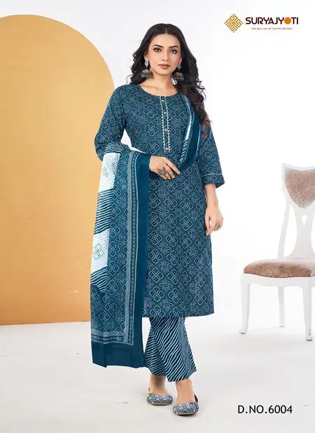 Bandhani Lehariya Vol 6 By Suryajyoti Printed Kurti With Bottom Dupatta Suppliers In Mumbai Catalog