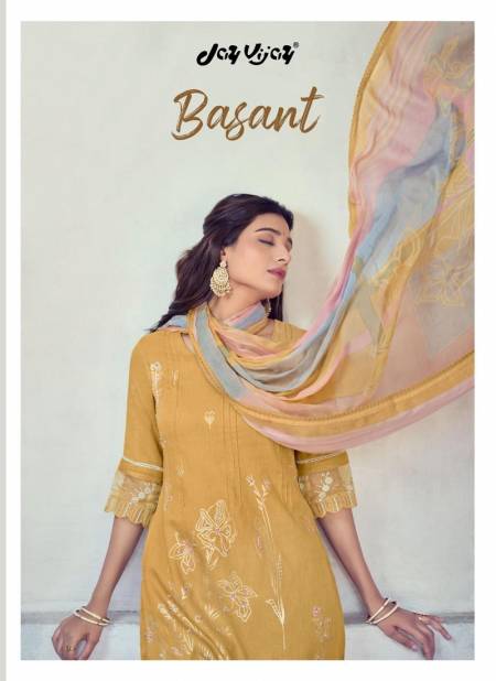 Basant By Jay Vijay Embroidery Linen Printed Designer Salwar Suits Wholesale Price In Surat Catalog