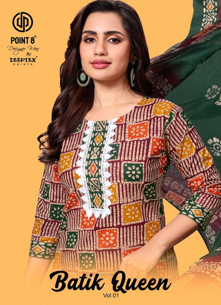 Batik Queen Vol 1 By Deeptex Cotton Kurti Bottom With Dupatta Suppliers In India