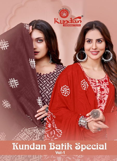 Batik Special Vol 1 By Kundan Printed Cotton Kurti With Bottom Dupatta Wholesalers In Delhi
 Catalog