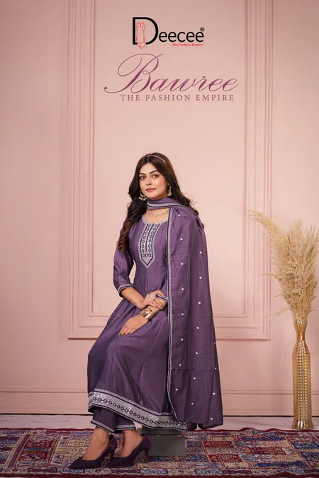 Bawree By Deecee Vichitra Silk Anarkali kurtis Set
