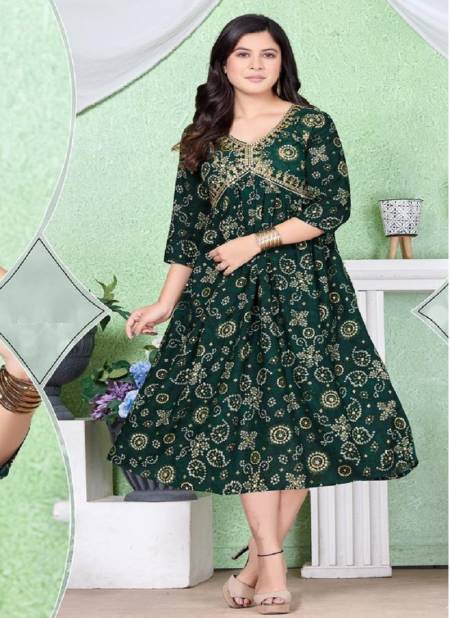Be You By Golden Rayon Embroidery Alia Cut kurtis Catalog
