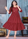 Beauty Fab Fabulous Bombay Rayon Embroidery Kurtis Catalog
