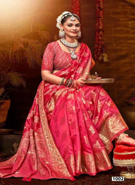 Beauty Plus Saroski Vol 3 By Saroj Organza Silk Wedding Sarees Wholesale  Price In Surat
