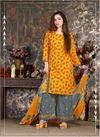 Beauty Queen Blue Lady Regular Wear Cotton Printed Ready made Collection