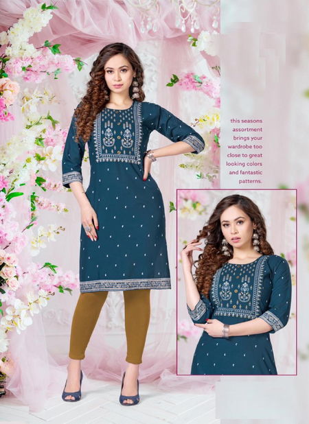 Beauty Queen Hanshika 2 Regular Wear Rayon Printed Kurti Collection Catalog