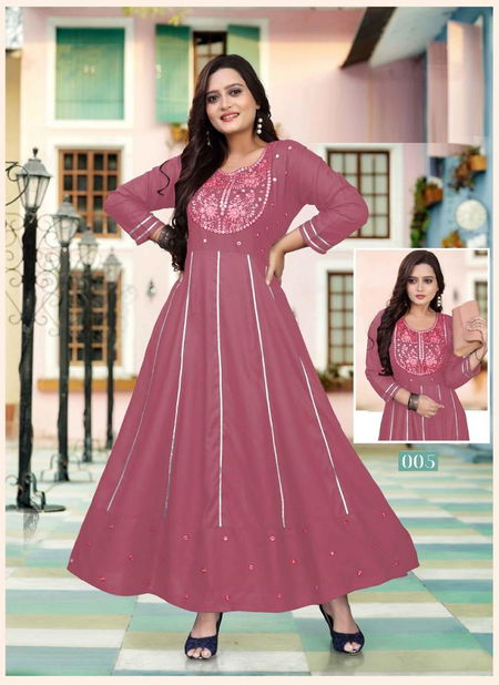 Beauty Queen Madhubala 2New Latest Ethnic Wear Long Anarkali Kurti Collection Catalog