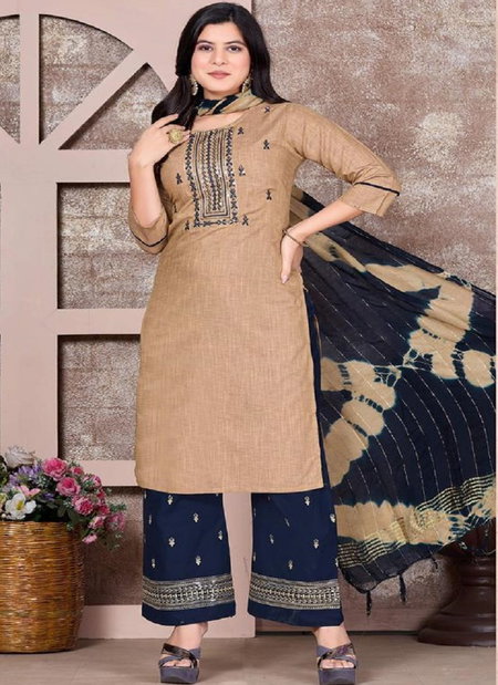 Beauty Queen Sweet Shine Designer Rayon Kurti With Bottom Dupatta
