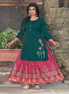 Beauty Qurrn  Heavy Ethnic Wear Rayon Printed Kurti With Skirt Collection