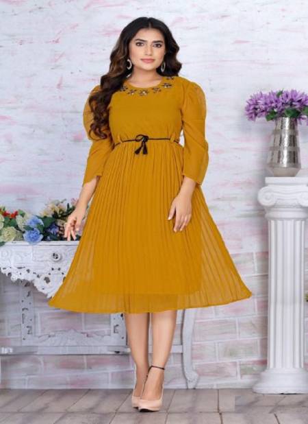 Beauty Tiger Heavy Georgette Wholesale Kurti Collection