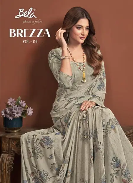 Brezza Vol 4 By Bela Weightless Digital Printed Saree For Womens Online Wholesale