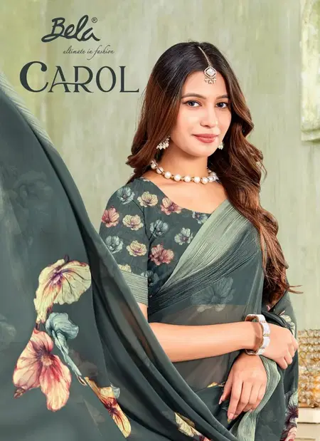 Carol By Bela Weightless Fancy Sarees Wholesale Market In Surat With Price