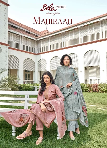 Mahiraah By Bela Amazing Work Unstitch Salwar Kameez With Digital Printed Dupatta Exporters In India