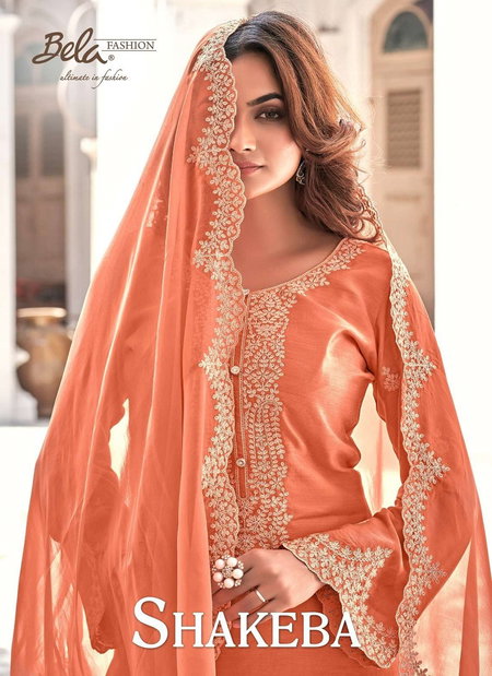 Shakeba By Bela Marvelous Pure Muslin Designer Work Salwar Kameez Exporters In India