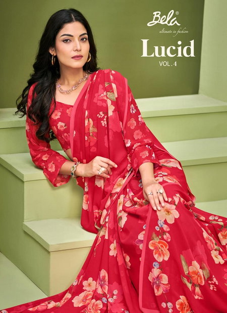 Lucid Vol 4 By Bela Digital Printed Weight Less Saree Exporters In India