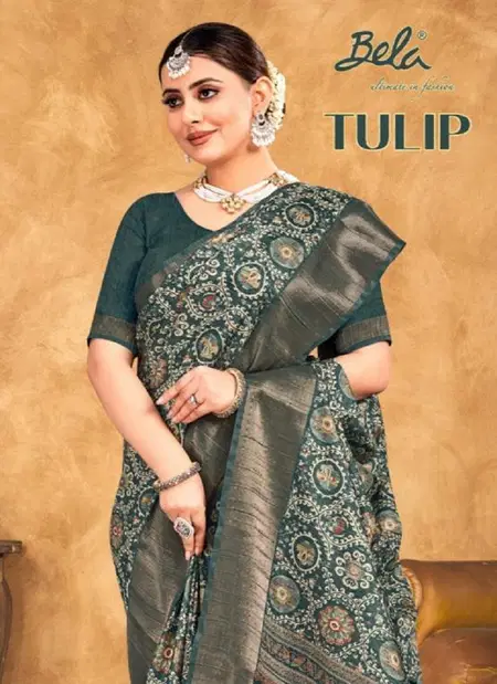 Tulip By Bela Cotton Silk Fancy Sarees Wholesale Market In Surat