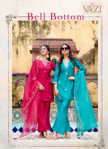 Bell Bottom By Vazi Vatican Kurti With Bottom Dupatta Exporters In India
