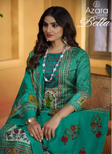 Bella By Azara Printed Jam Cotton Dress Material Wholesale Price In Surat Catalog