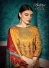 Belliza Emilia Latest Pure Pashmina Printed Fancy Heavy Embroidery Work Dress Material With Pure Pashmina Fancy Pallu Box Shawl With Four Side Lace Dupatta 
