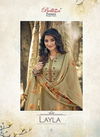 Belliza Layla Festive Wear Heavy Jam Cotton Satin Digital Print with Beautiful Fancy Embroidery work  Dress Materials Collection