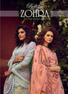 Belliza Zohra Pure Cotton Digital Style Print Designer Dress Material Exclusive Printed Nazneen Chiffon Dupatta With Four Side Lace 