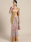 Belt 1 Latest Designer Printed Semi Linen Saree Collection 