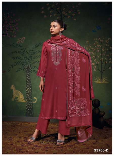 Belya 3700 By Ganga Pashmina Dress Material Wholesalers In Surat
