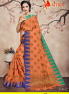 BENZER DESIGNER REGULAR WEAR PARTY WEAR SOFT COTTON WEAVING DESIGNER SAREE WITH TWO COLOUR DESIGN BORDER COLLECTION