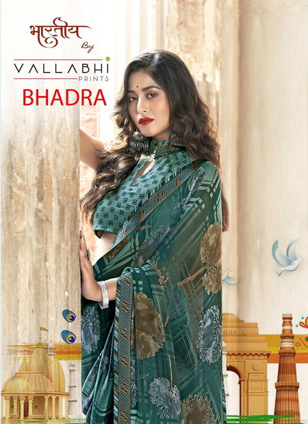 Bhadra By Vallabhi Printed Georgette Sarees Wholesale Price In Surat
