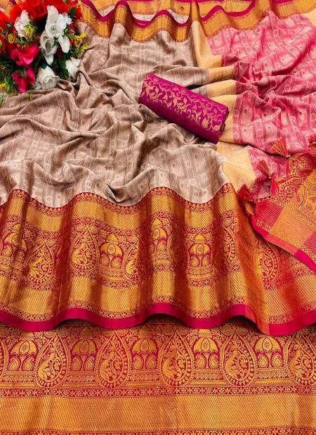 Bhagyashree By Aab Copper Silk Designer Sarees Wholesale Price In Surat

