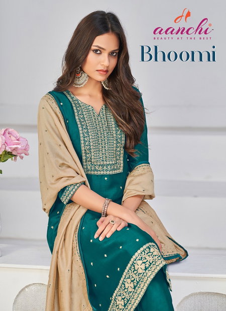 Bhoomi By Aanchi Vichitra Silk Kurti With Bottom Dupatta Orders In India