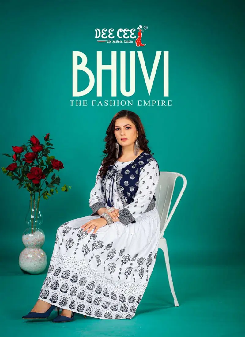 Bhuvi By Deecee Beautiful Rayon Anrakali Wholesale Kurtis Suppliers In Mumbai Catalog