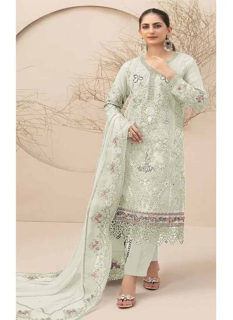 Bilqis B 98 E To H Faux Georgette Wholesale Pakistani Suits Suppliers In Mumbai Catalog