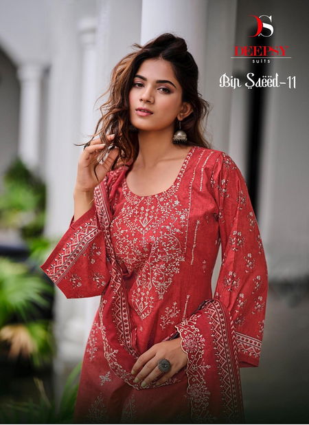 Bin Saeed 11 By Deepsy Cotton Printed Pakistani Suits Wholesale Price In Surat Catalog