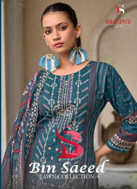 Bin Saeed 9 By Deepsy Lawn Collection Embroidery Pure Cotton Pakistani Suits Wholesale Online
 Catalog