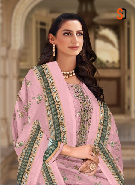 Bin Saeed Color Collection By Shraddha Embroidery Patch Cotton Pakistani Suit Wholesale Online
 Catalog