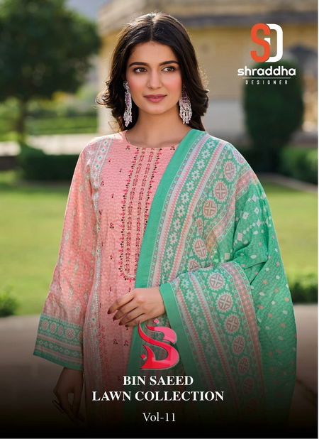 Bin Saeed Lawn Collection Vol 11 By Shraddha Embroidery Cotton Pakistani Suits Suppliers In India
 Catalog