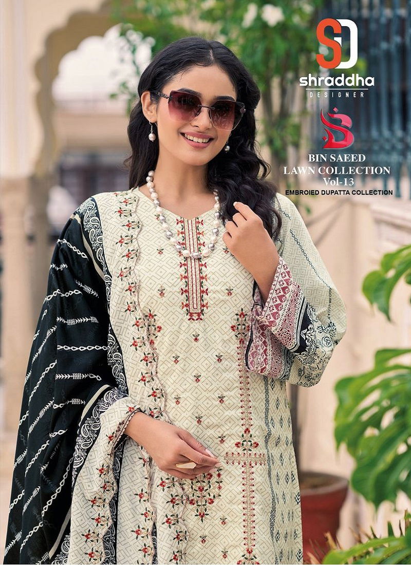 Bin Saeed Vol 13 By Shraddha Designer Cotton Dress Material Exporters In India Catalog