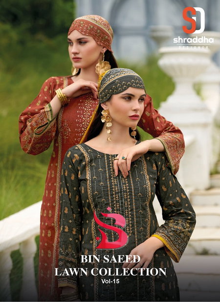 Bin Saeed Vol 15 By Shraddha Designer Cotton Dress Material Orders In India