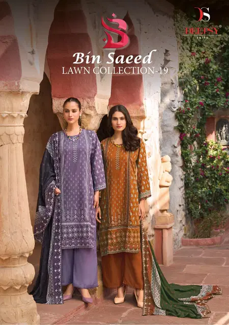 Bin Saeed Vol 19 By Deepsy Cotton Wholesale Pakistani Dress Material In India