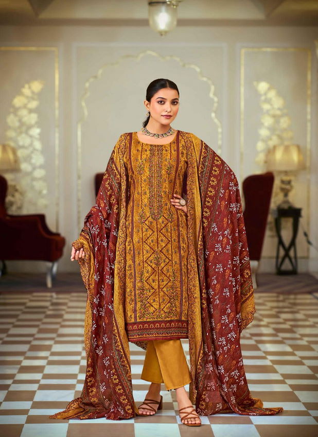 Bin Saeed Vol 4 By Riaz Arts Lawn Digital Printed Dress Material Wholesale Price