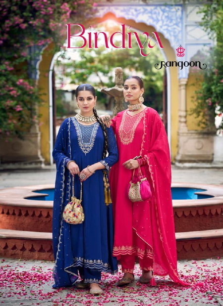Bindiya By Rangoon Chinon Silk Anarkali Kurtis Set Wholesale Price In Surat