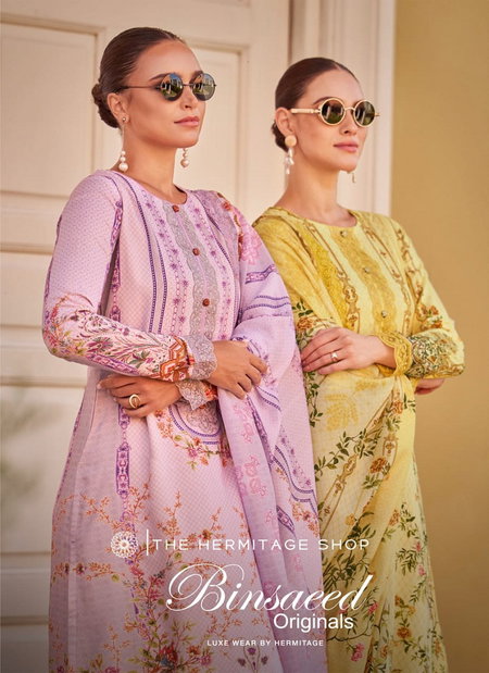 Binsaeed Originals By The Hermitage Shop Jam Satin Dress Material Orders In India