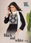 Black And White Vol 14 By Blue Hills Rayon Embroidered Kurti With Bottom Dupatta Wholesale