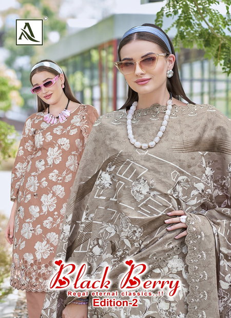 Black Berry 2 By Alok Suit Cambric Cotton Pakistani Dress Material Wholesale Online