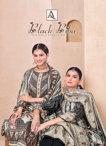 Black Biba By Alok Suit Viscose Maslin Printed Dress Material Wholesale Price In Surat
