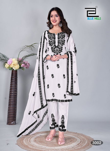 Black Bunny Vol 3 By Blue Hills Thread Work Rayon Designer Kurtis With Bottom Dupatta Wholesale Online
